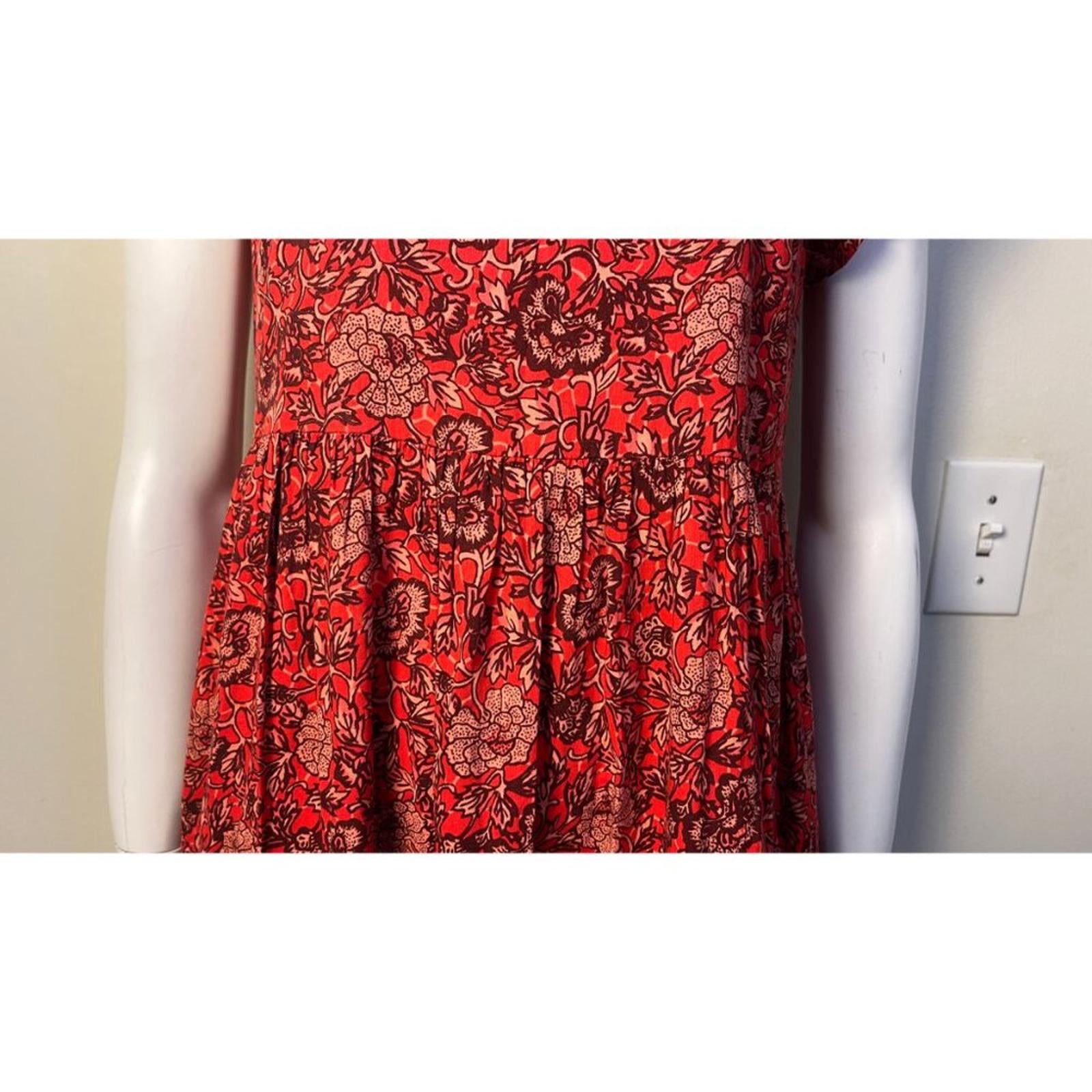 ULLA JOHNSON HANA Poppy Floral Dress