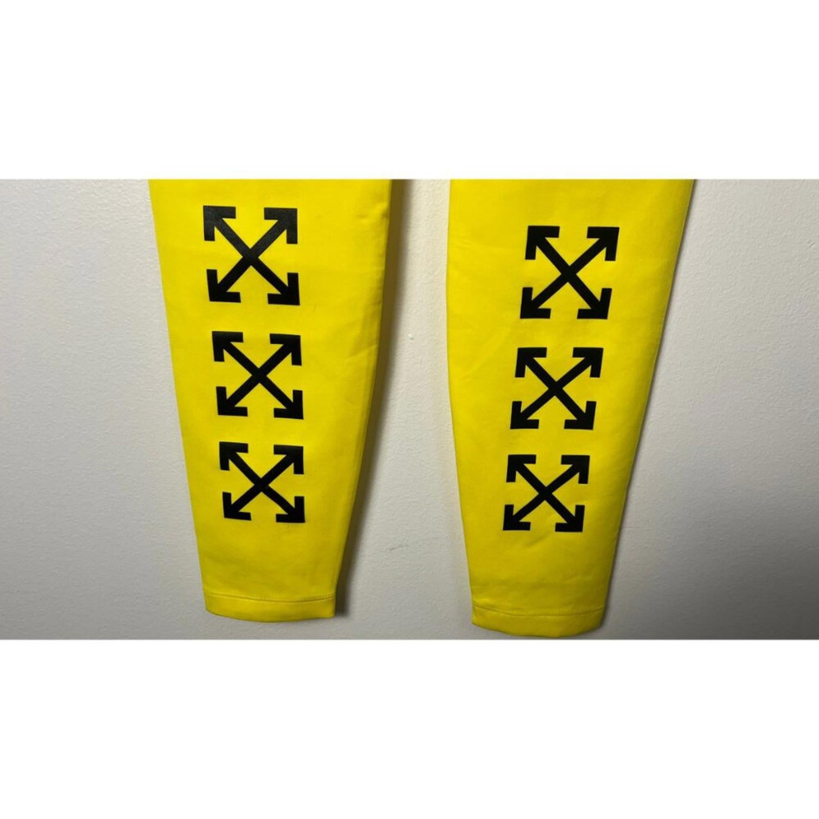 OFF WHITE X NIKE Yellow Sports Leggings