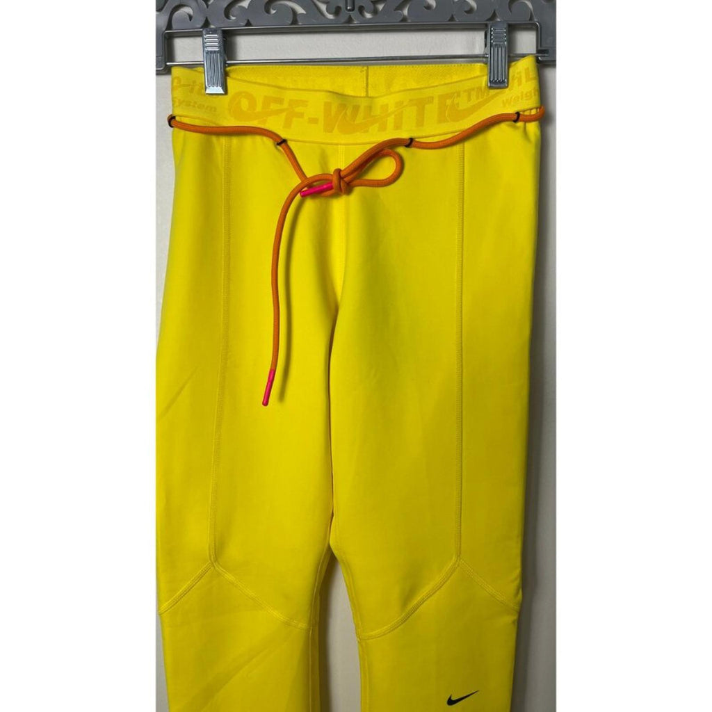 OFF WHITE X NIKE Yellow Sports Leggings
