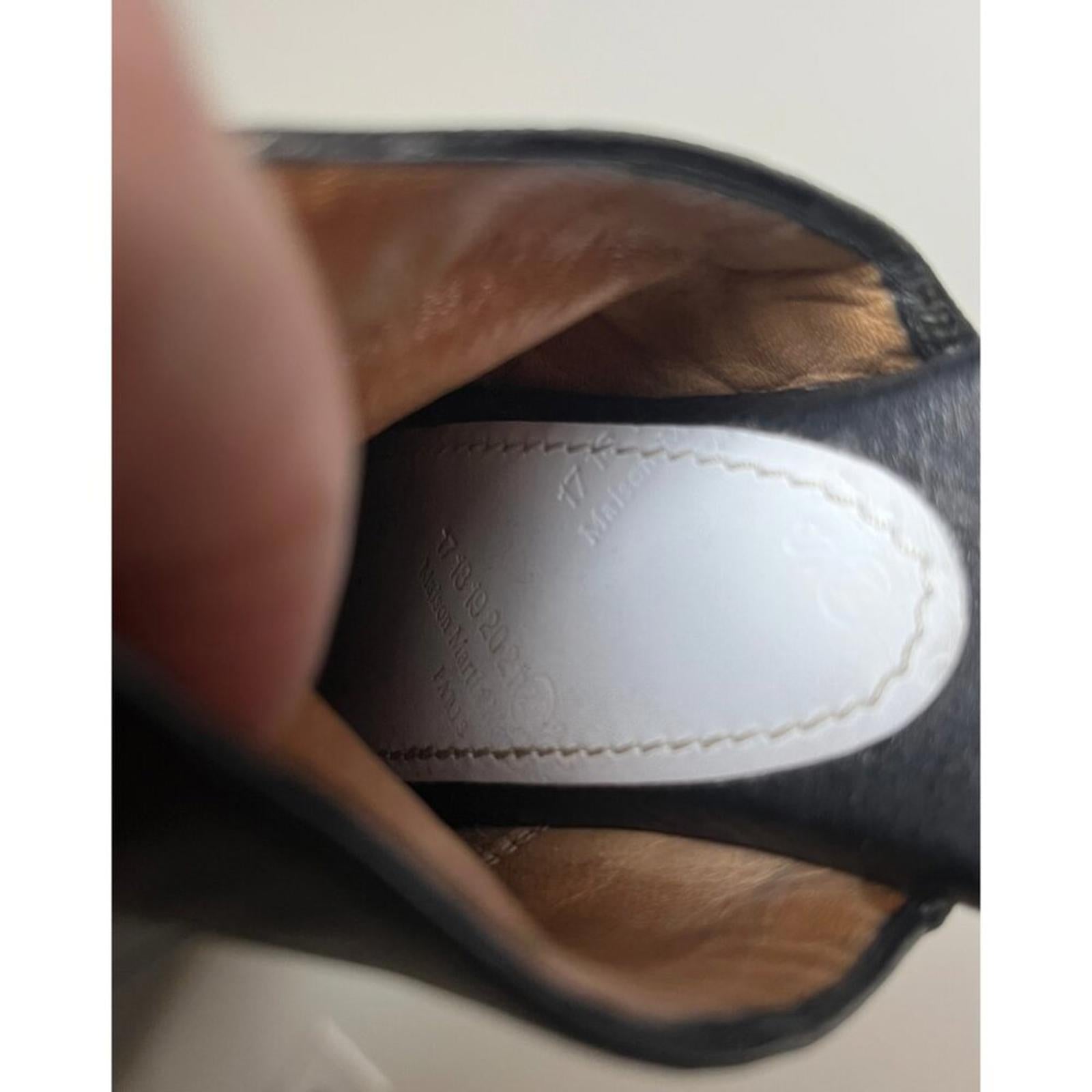 RARE MARGIELA Line 22 open toe Knee High Boots