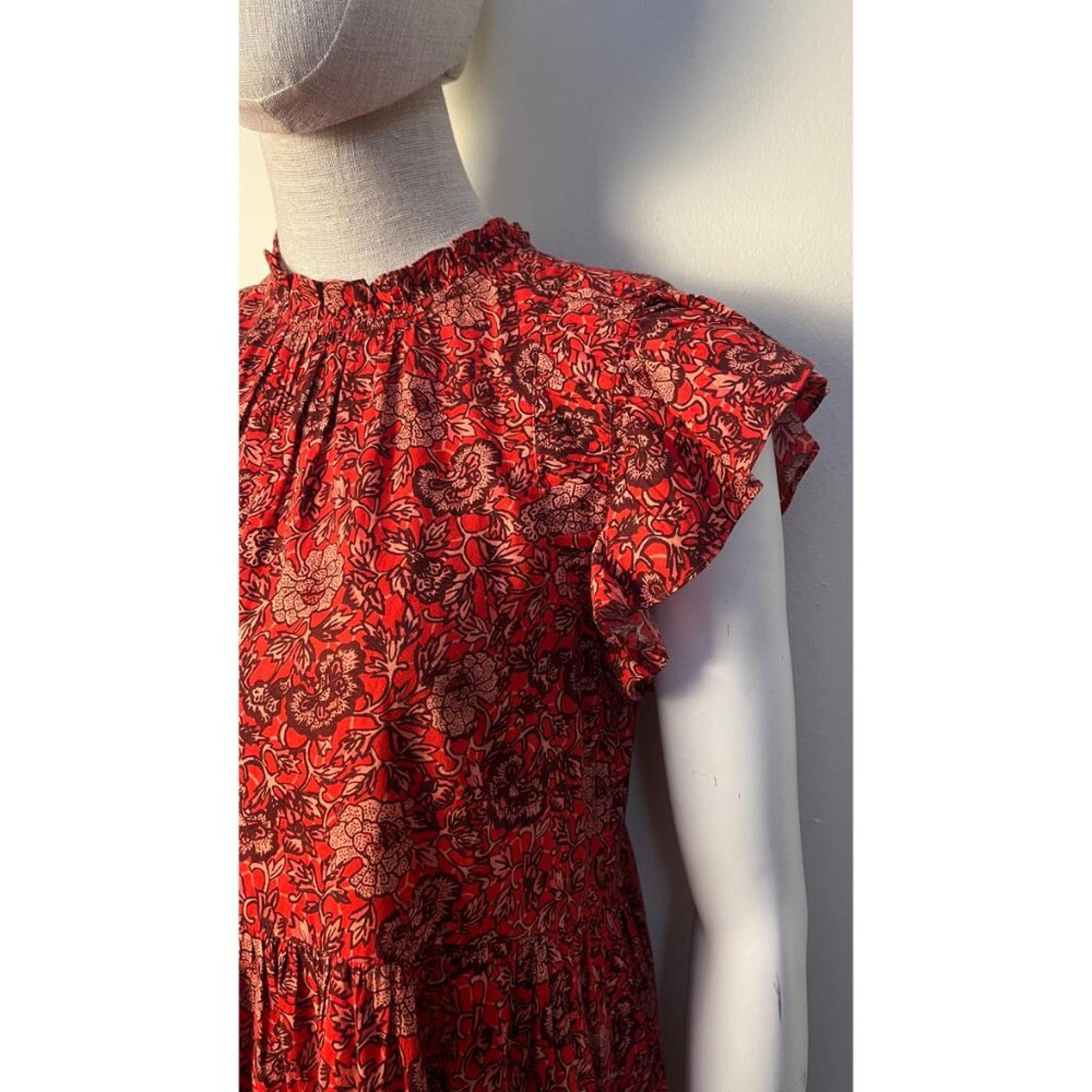ULLA JOHNSON HANA Poppy Floral Dress