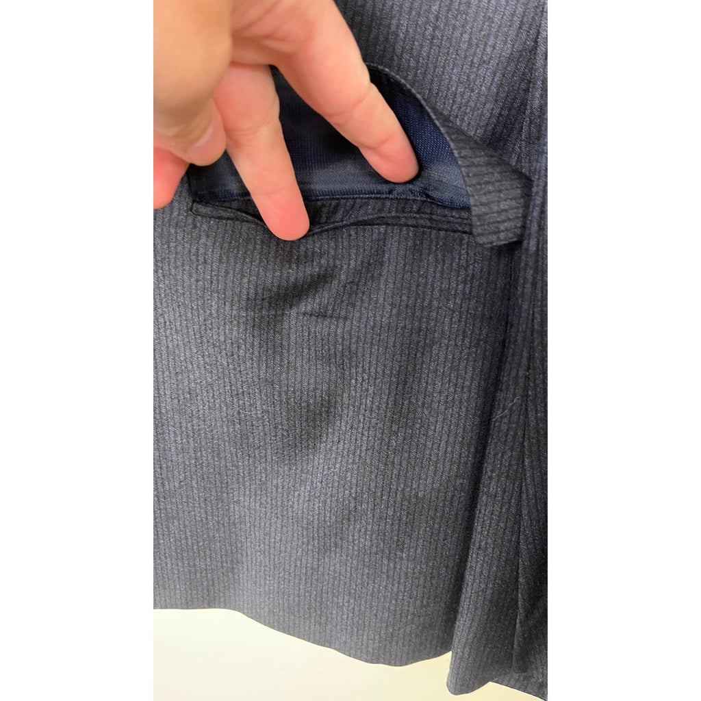 Armani  Collezioni Navy Blue Micro striped  2 Piece Suit Jacket Pants Set