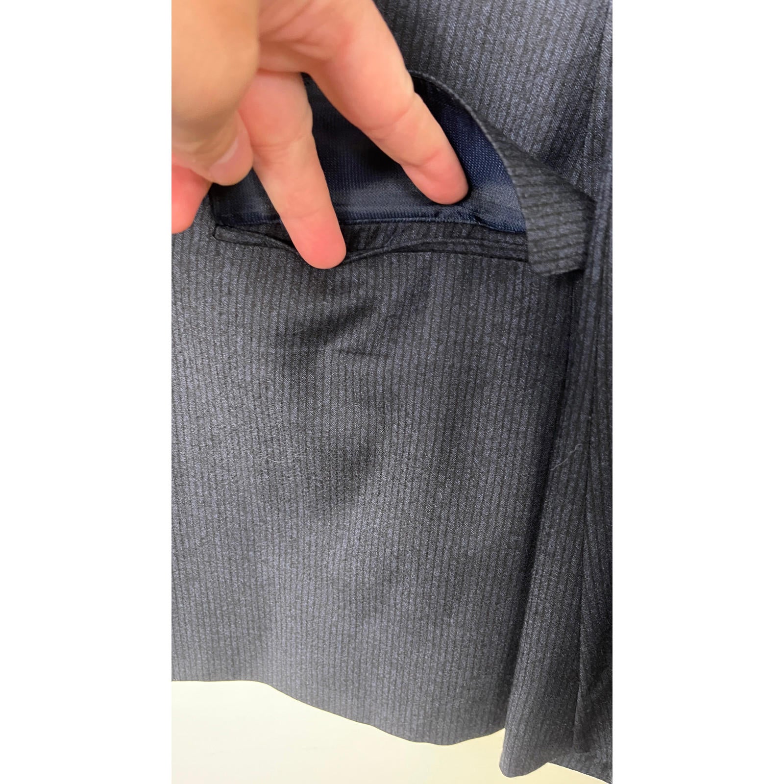 Armani  Collezioni Navy Blue Micro striped  2 Piece Suit Jacket Pants Set