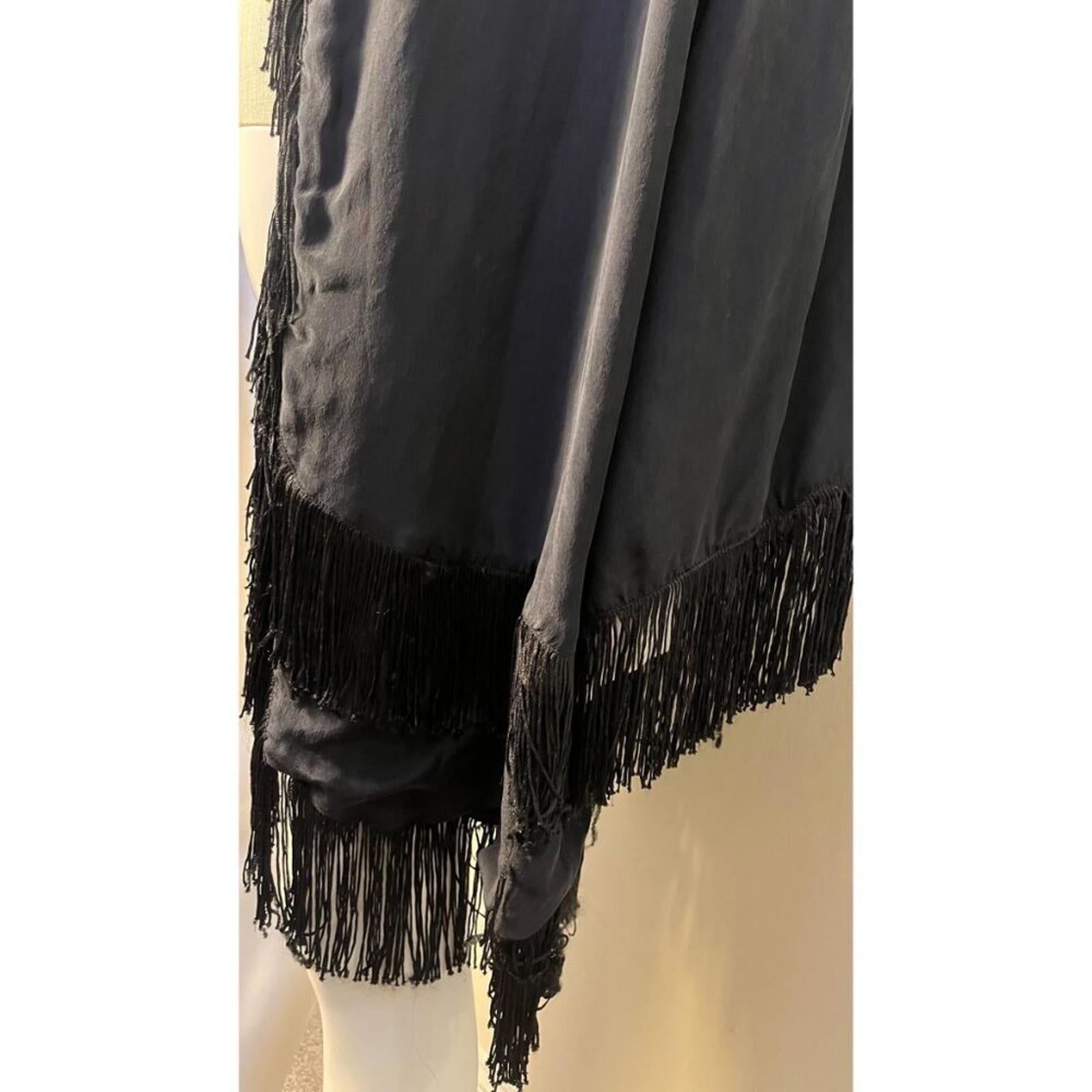 WINTER KATE Black Vintage Silk Kimono Jacket