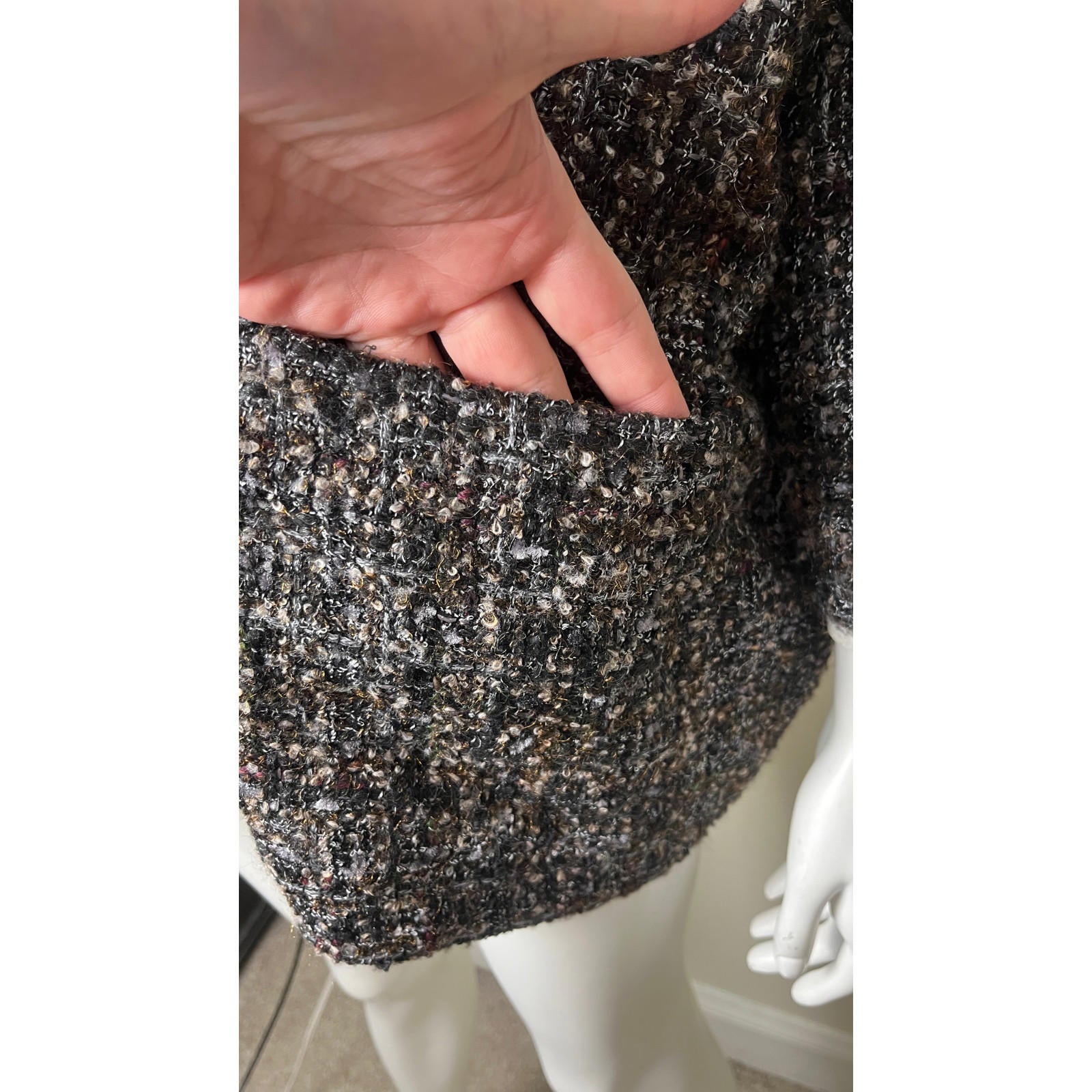 Eskandar O/S LUX Oversized Rich Tweed Boucle Coat Jacket 0