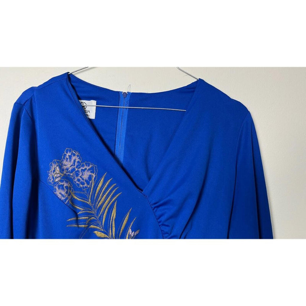 SHAHEEN 50'S 60'S HAWAIIAN FLORAL PAINT DRESS 6