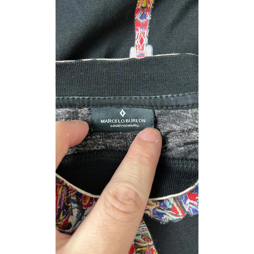 MARCELO BURLON WINGS BLACK T-SHIRT L