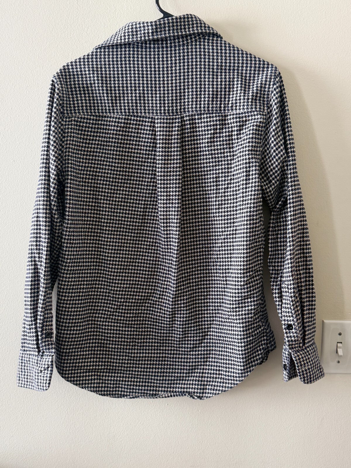Noah NYC Houndstooth Flannel Button Down Shirt Mens xs