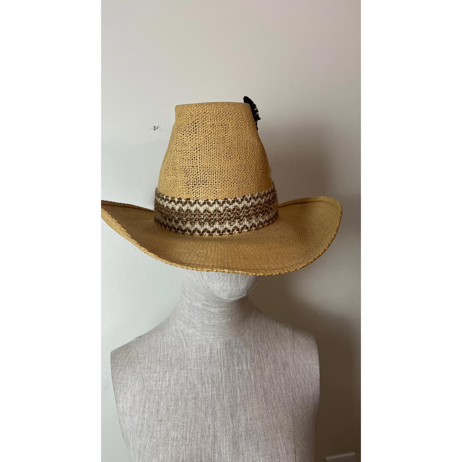 Vintage 1979  Resistol Stagecoach Straw Cowboy Hat 7 1/4
