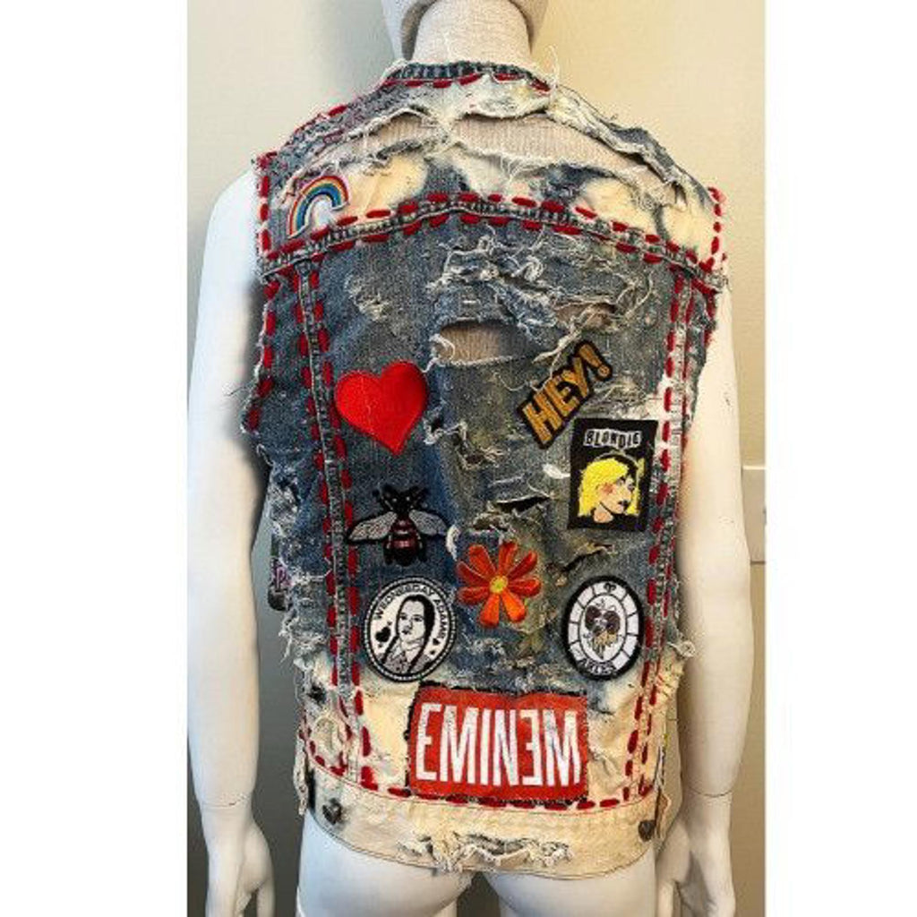 DREAM & DESTROY '“DESTRUCT” Destroyed Denim Vest