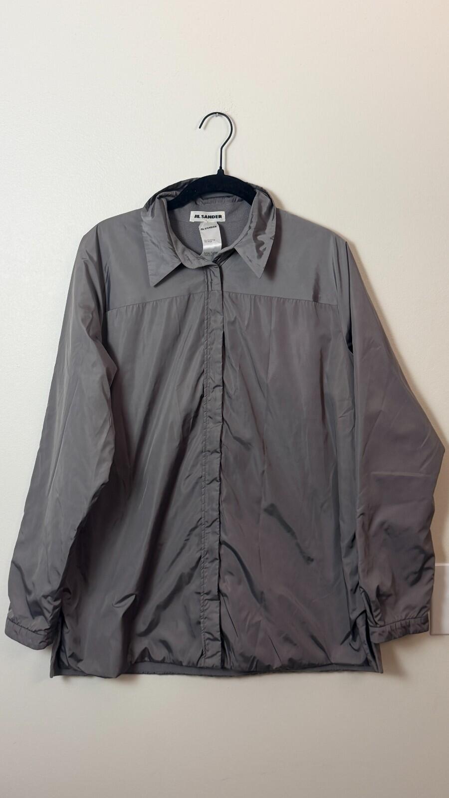 VINTAGE JIL SANDER METALLIC GRAY ZIP  SPORT JACKET 40