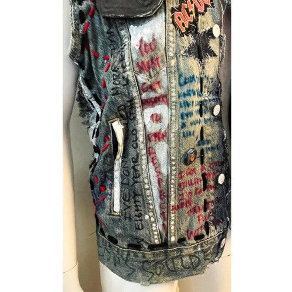 DREAM & DESTROY Destroyed Denim Vest