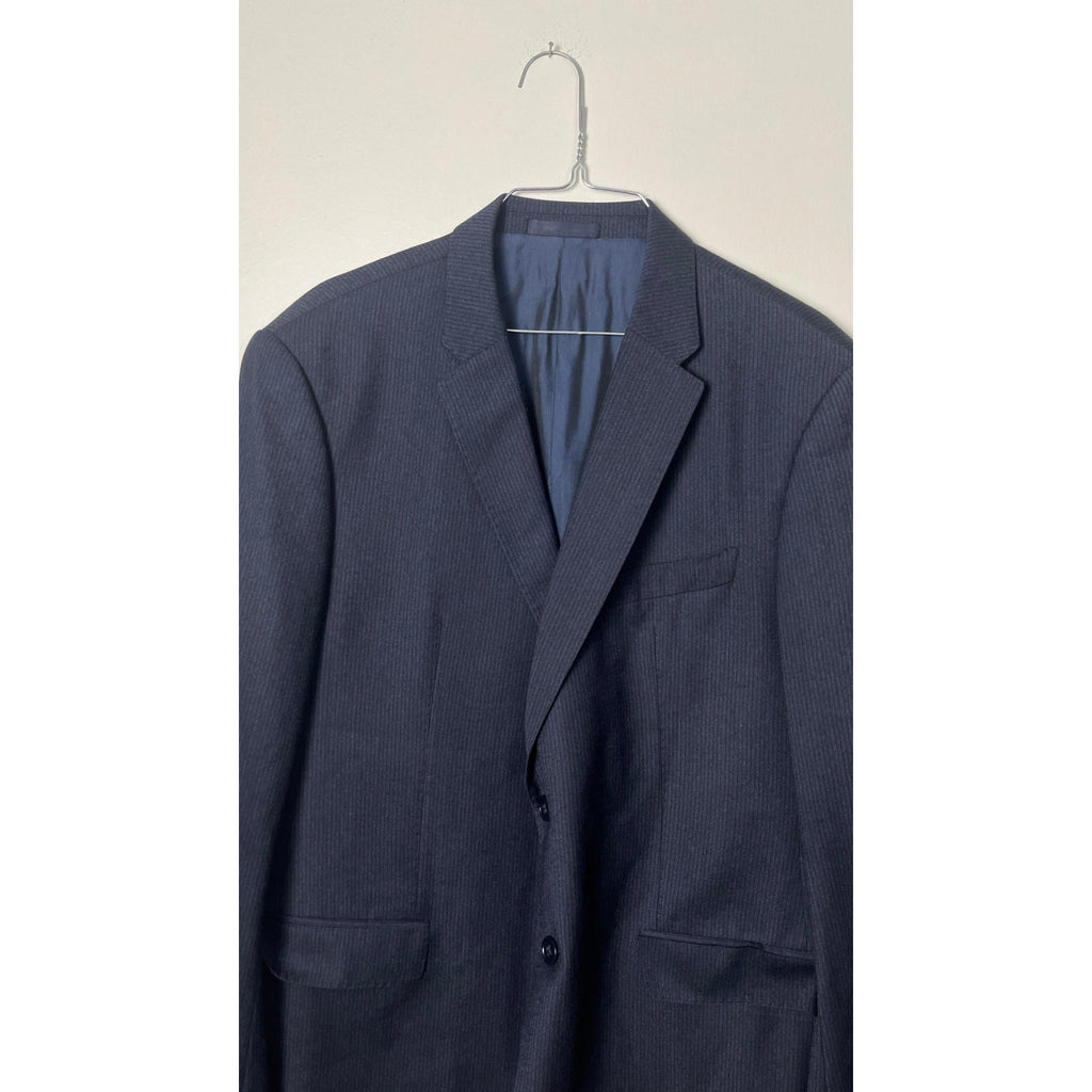 Armani  Collezioni Navy Blue Micro striped  2 Piece Suit Jacket Pants Set