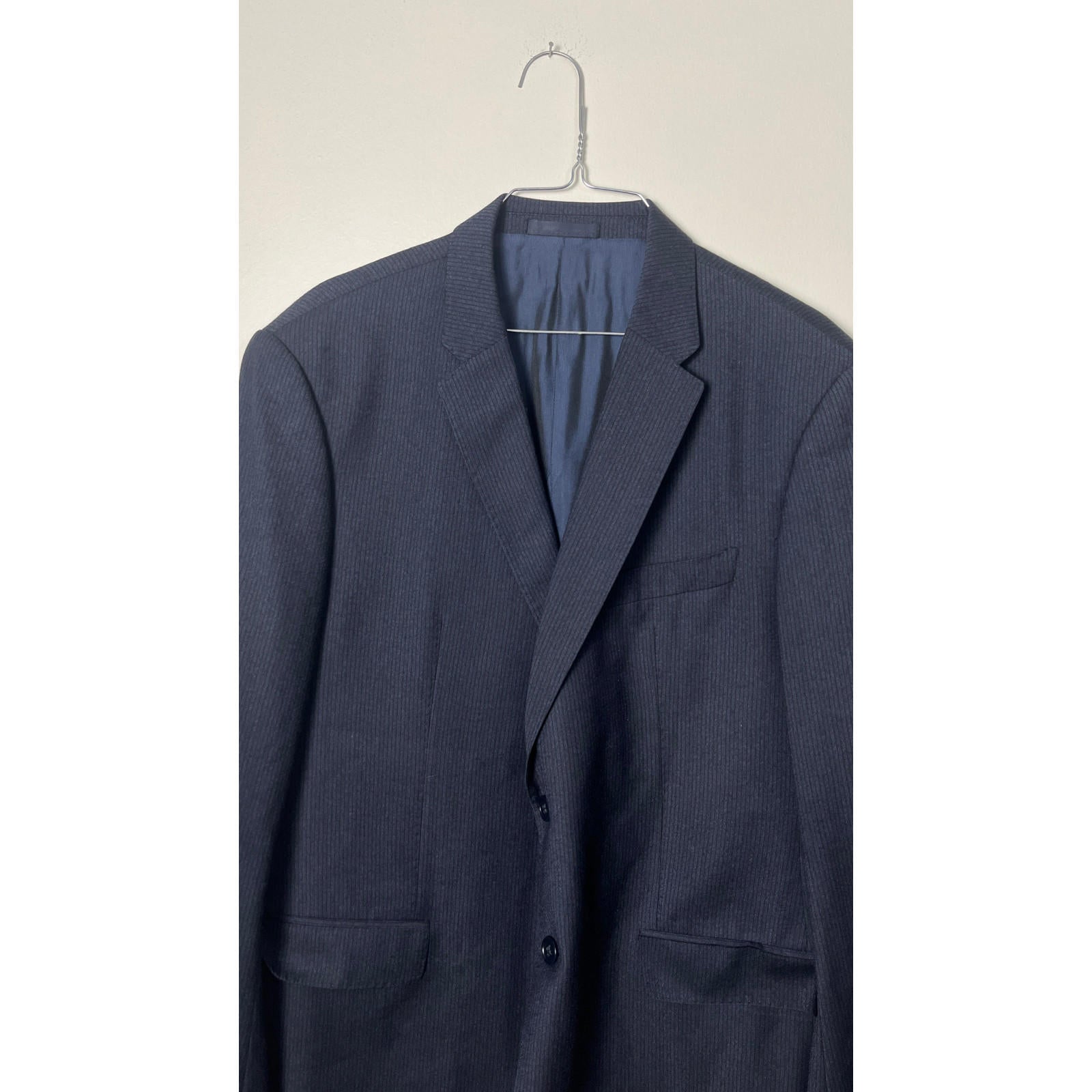 Armani  Collezioni Navy Blue Micro striped  2 Piece Suit Jacket Pants Set