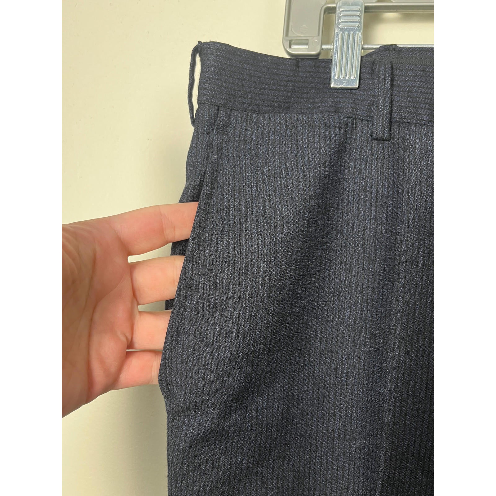 Armani  Collezioni Navy Blue Micro striped  2 Piece Suit Jacket Pants Set