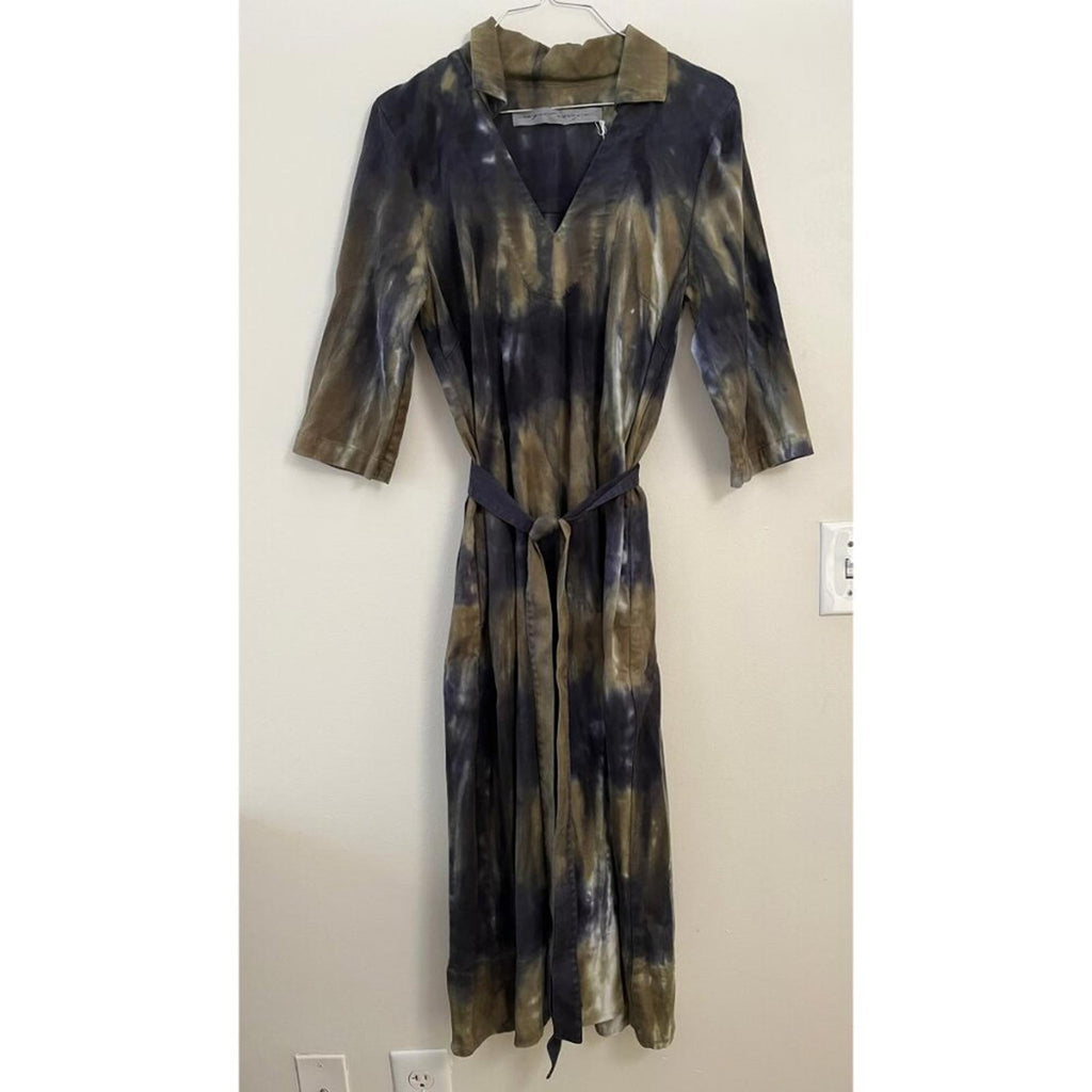 RAQUEL ALLEGRA TIE DYE ALEK BELTED DRESS S