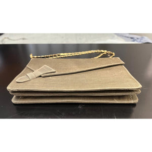 GIORGIO ARMANI OLIVE GOLD CHAIN EVENING ENVELOPE BAG