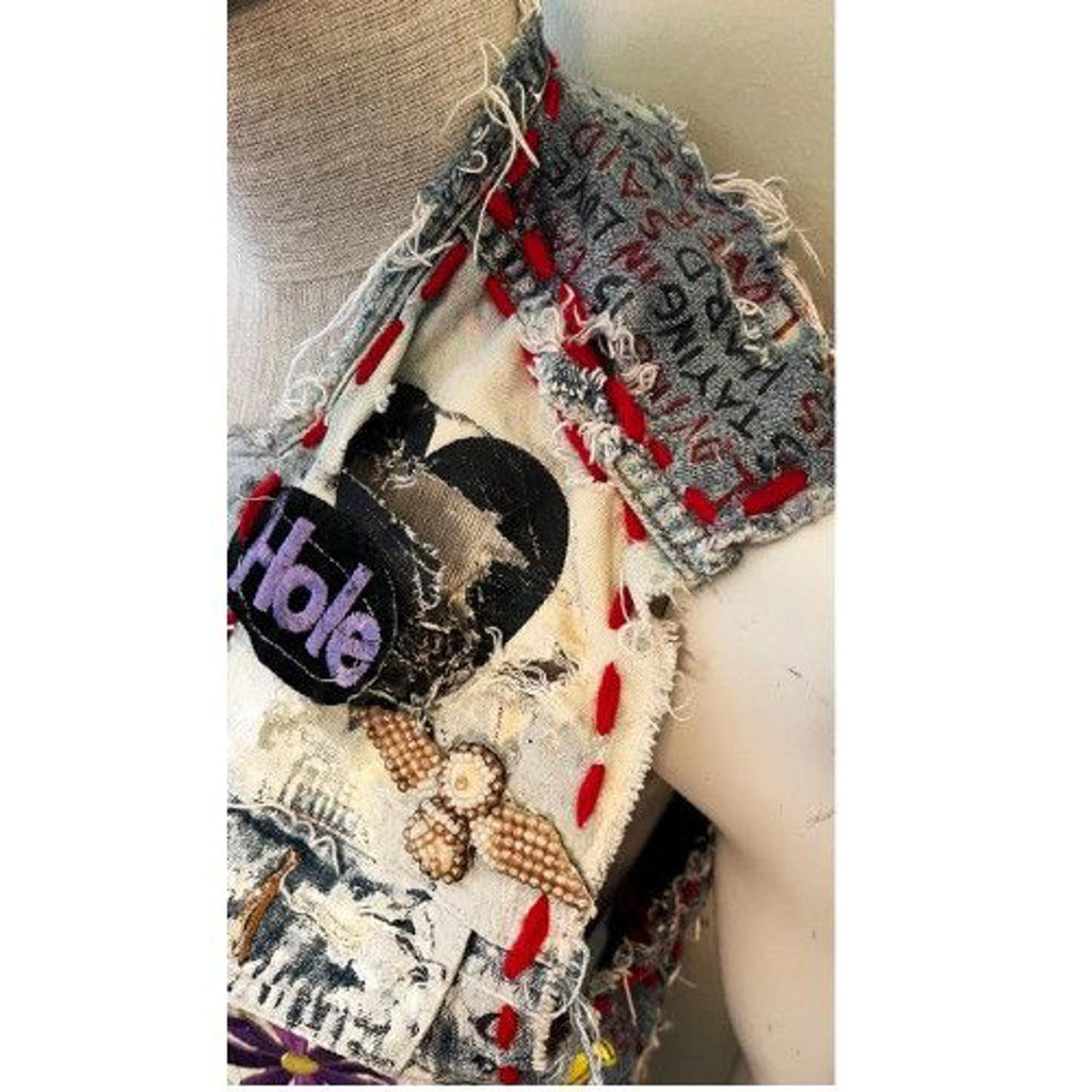 DREAM & DESTROY '“DESTRUCT” Destroyed Denim Vest