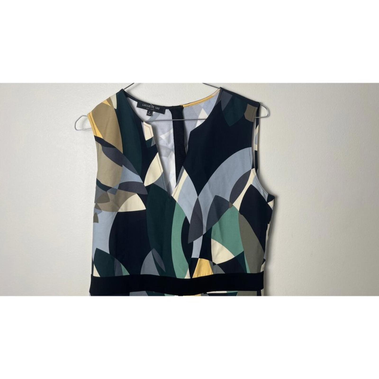 LAFAYETTE 148 Geometric Print Dress