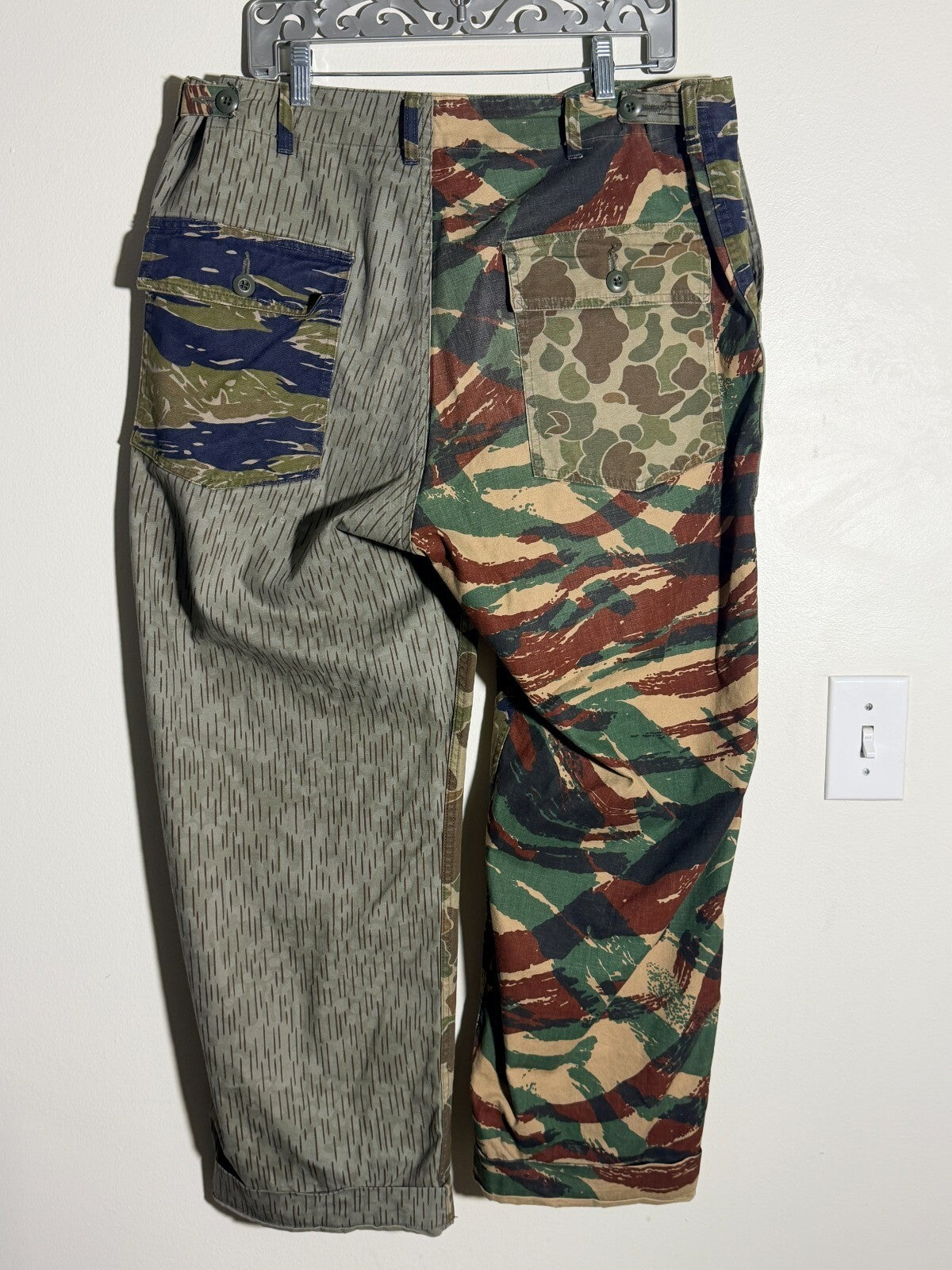 SOUTH2 WEST8 NEEDLES CRAZY CAMO FATIGUE ARMY STRAIGHT LEG PANTS NEPENTHES