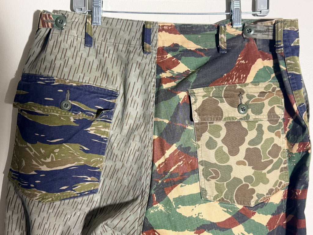 SOUTH2 WEST8 NEEDLES CRAZY CAMO FATIGUE ARMY STRAIGHT LEG PANTS NEPENTHES