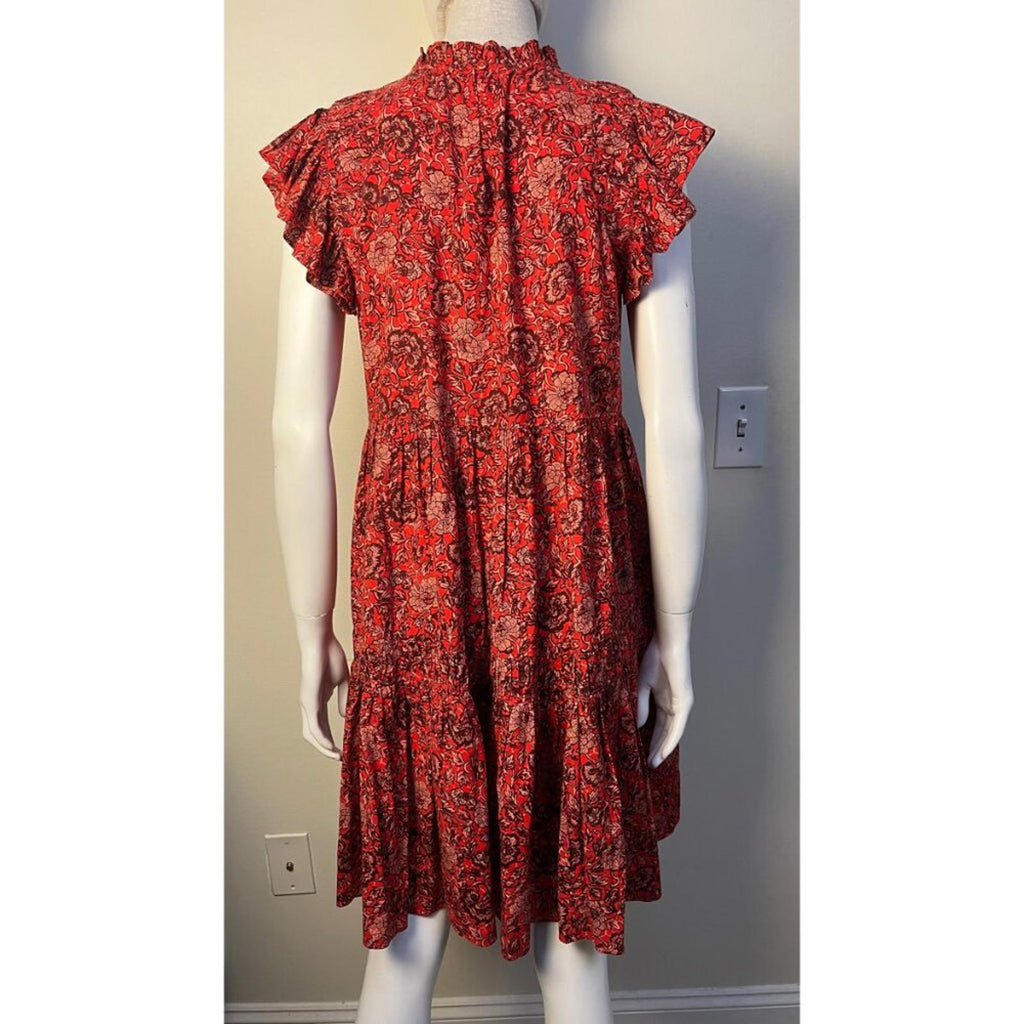 ULLA JOHNSON HANA Poppy Floral Dress