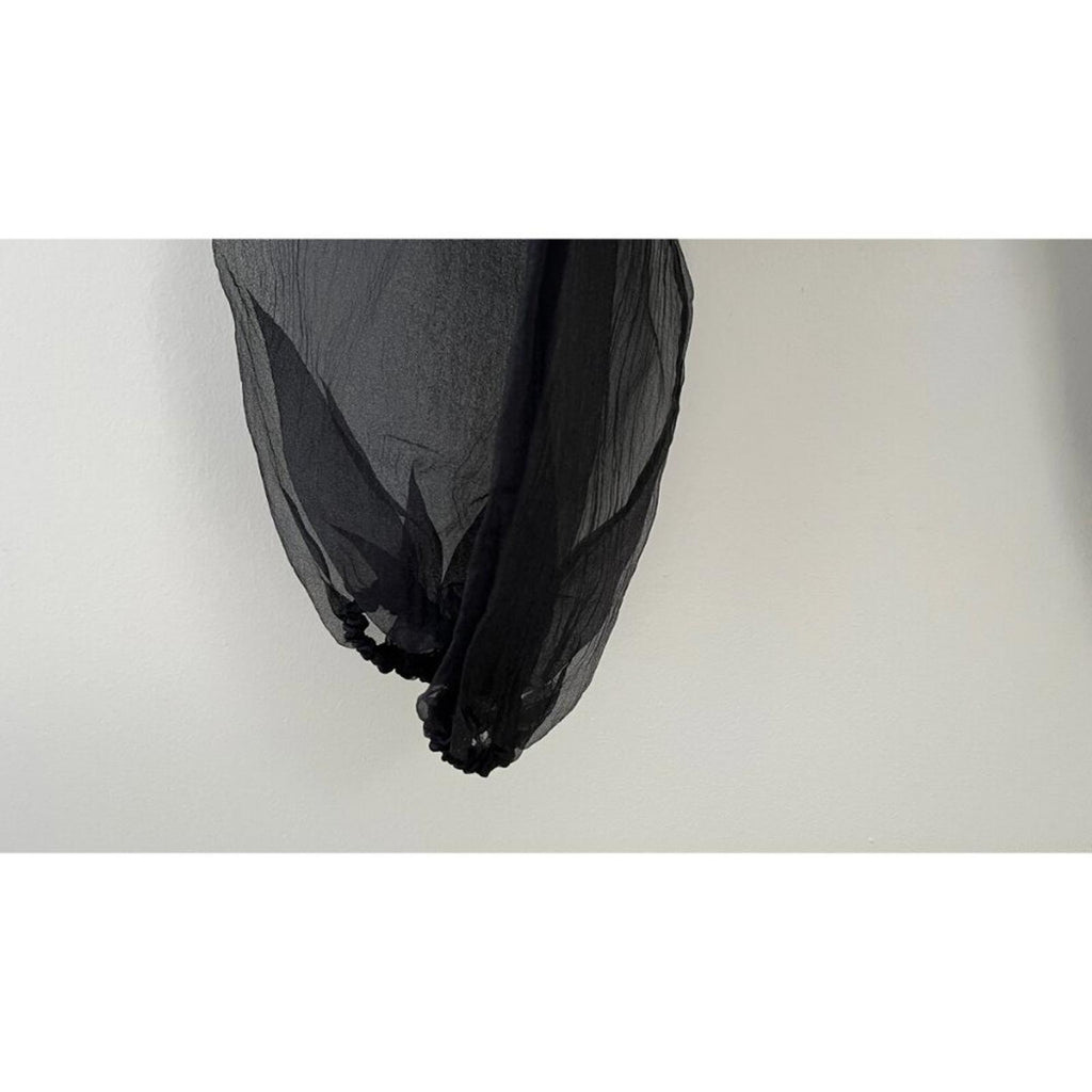 STAUD PUFF SLEEVE CROPPED BLOUSE S