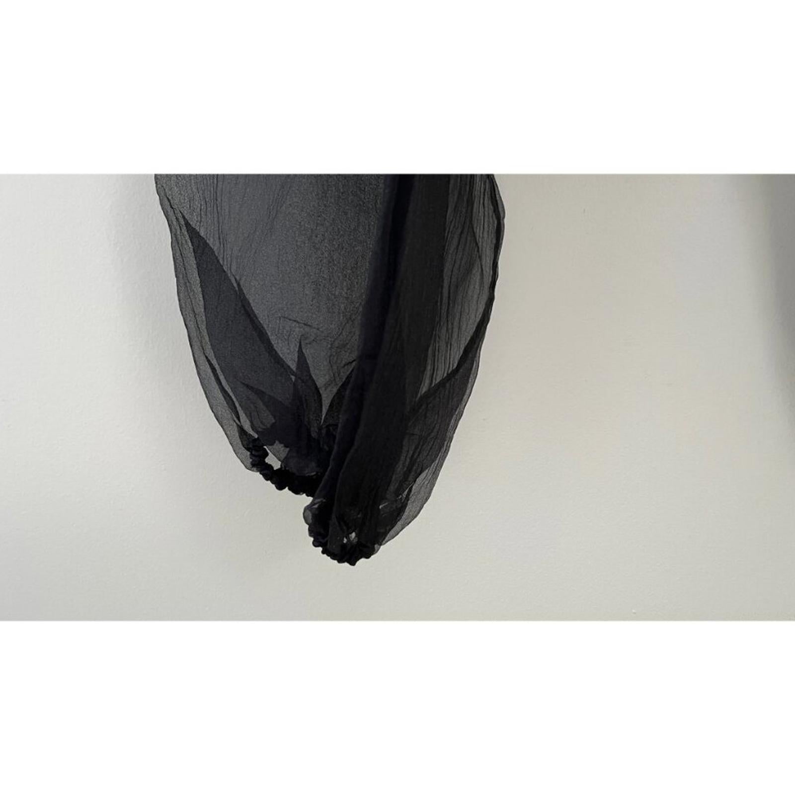 STAUD PUFF SLEEVE CROPPED BLOUSE S