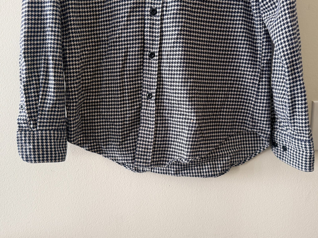 Noah NYC Houndstooth Flannel Button Down Shirt Mens xs