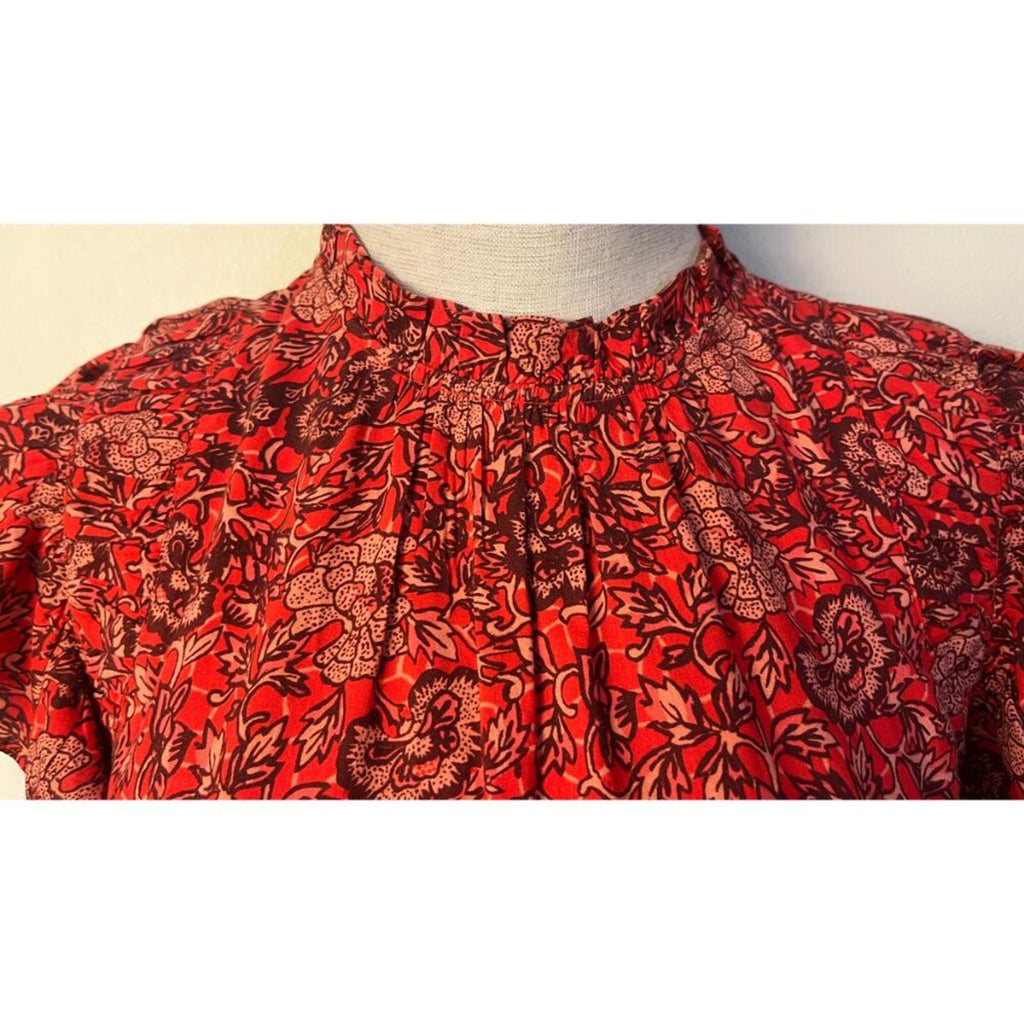 ULLA JOHNSON HANA Poppy Floral Dress