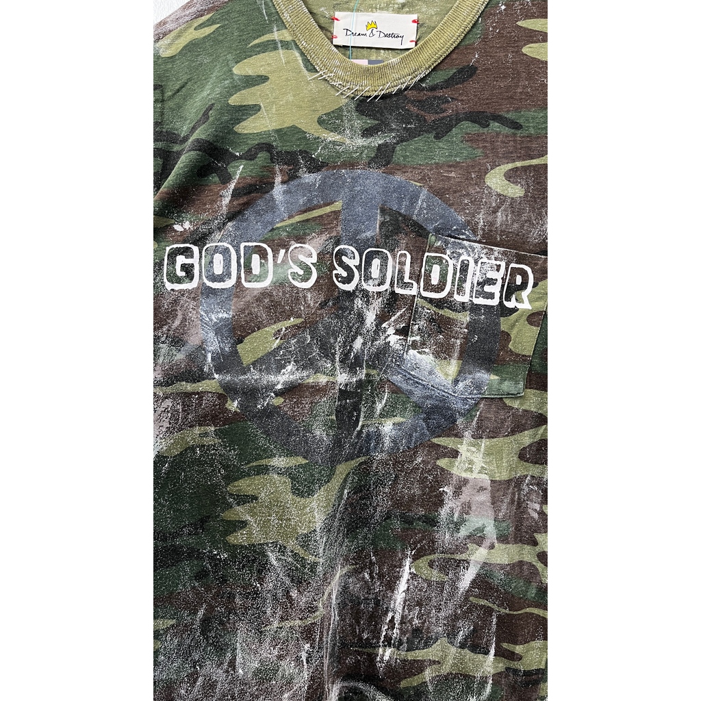DREAM AND DESTROY Camo God's Soldier T-Shirt