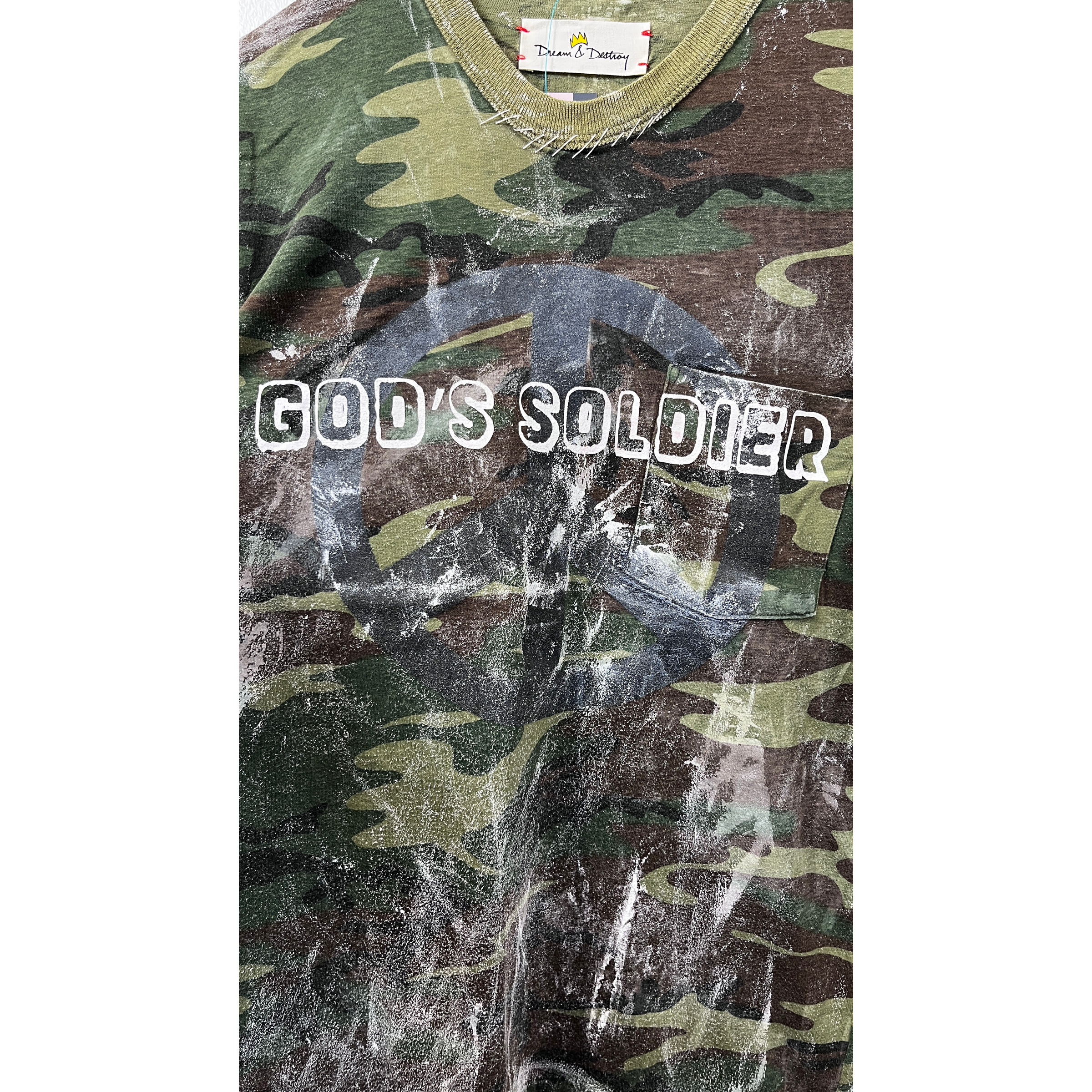 DREAM AND DESTROY Camo God's Soldier T-Shirt