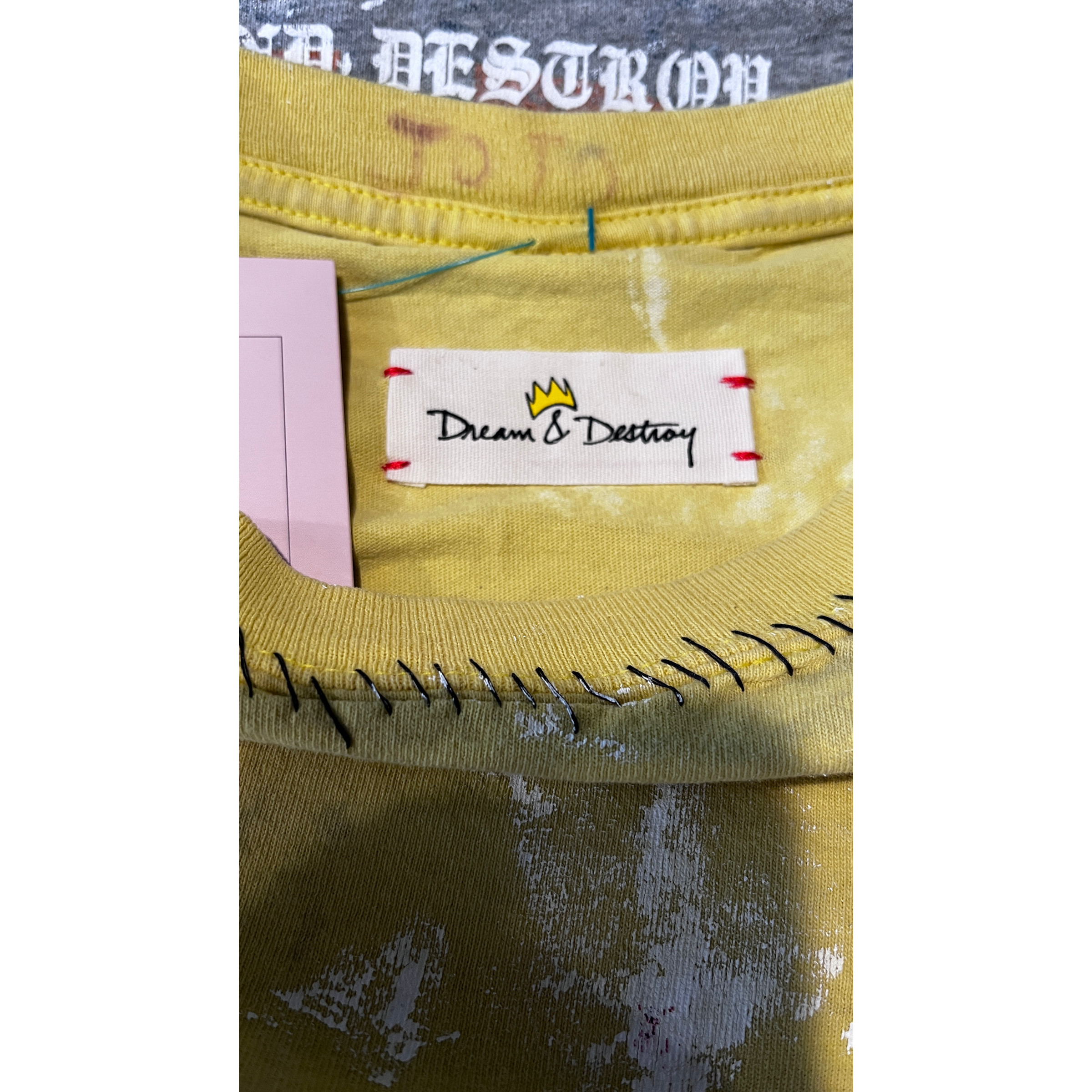 DREAM AND DESTROY Yellow Icons T-Shirt
