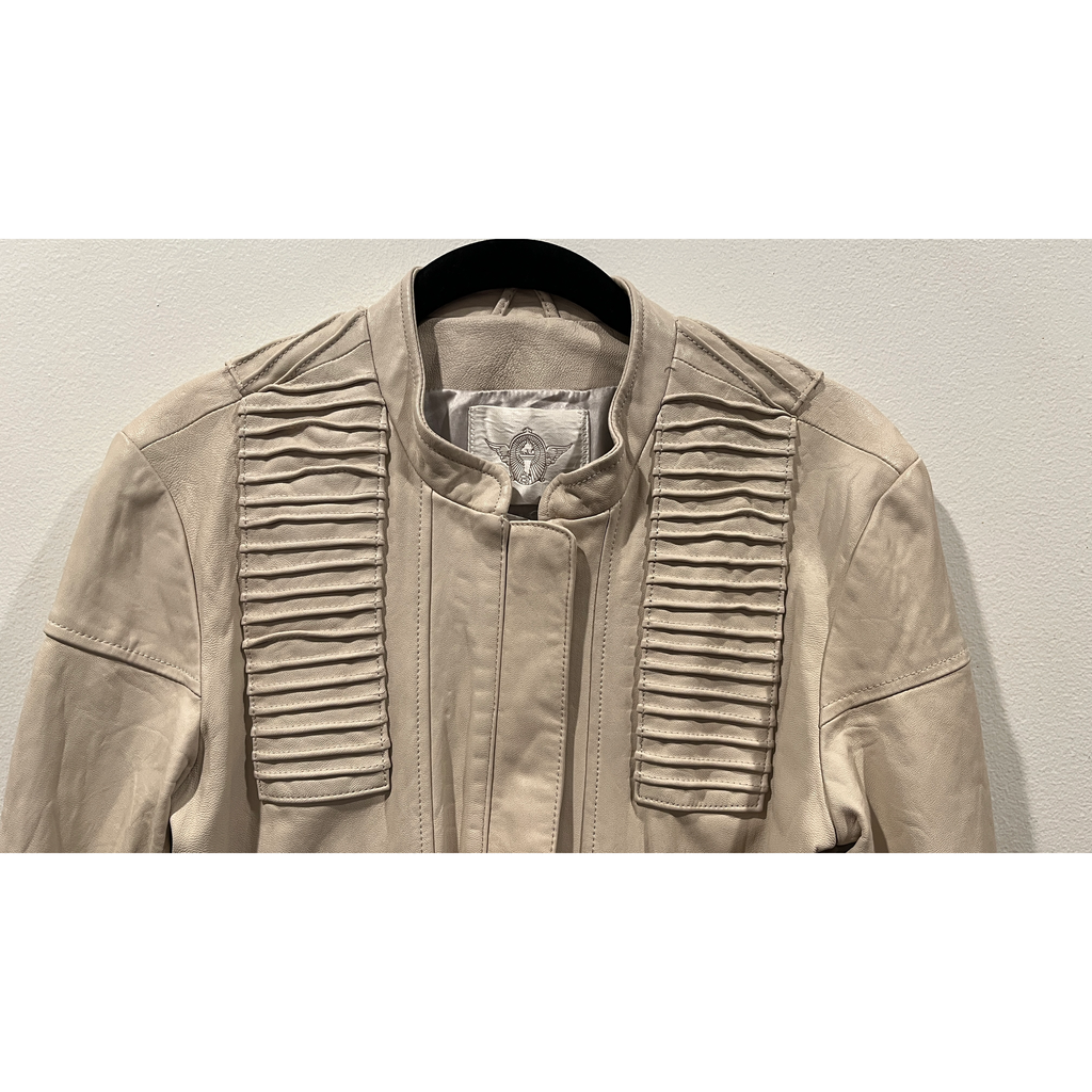 Burning Torch Tan Moto Leather Jacket