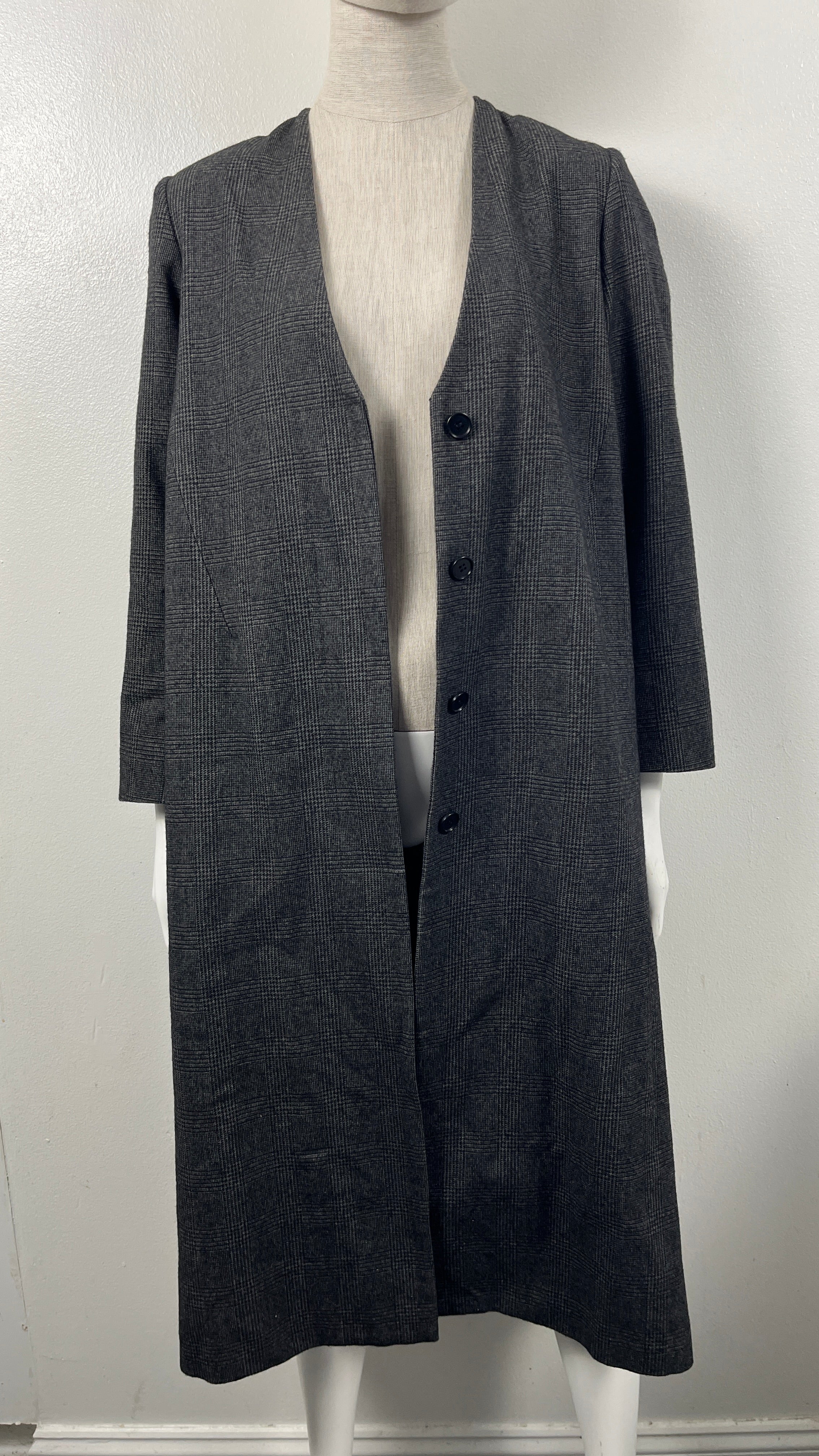 Yune Ho Houndstooth Duster Jacket