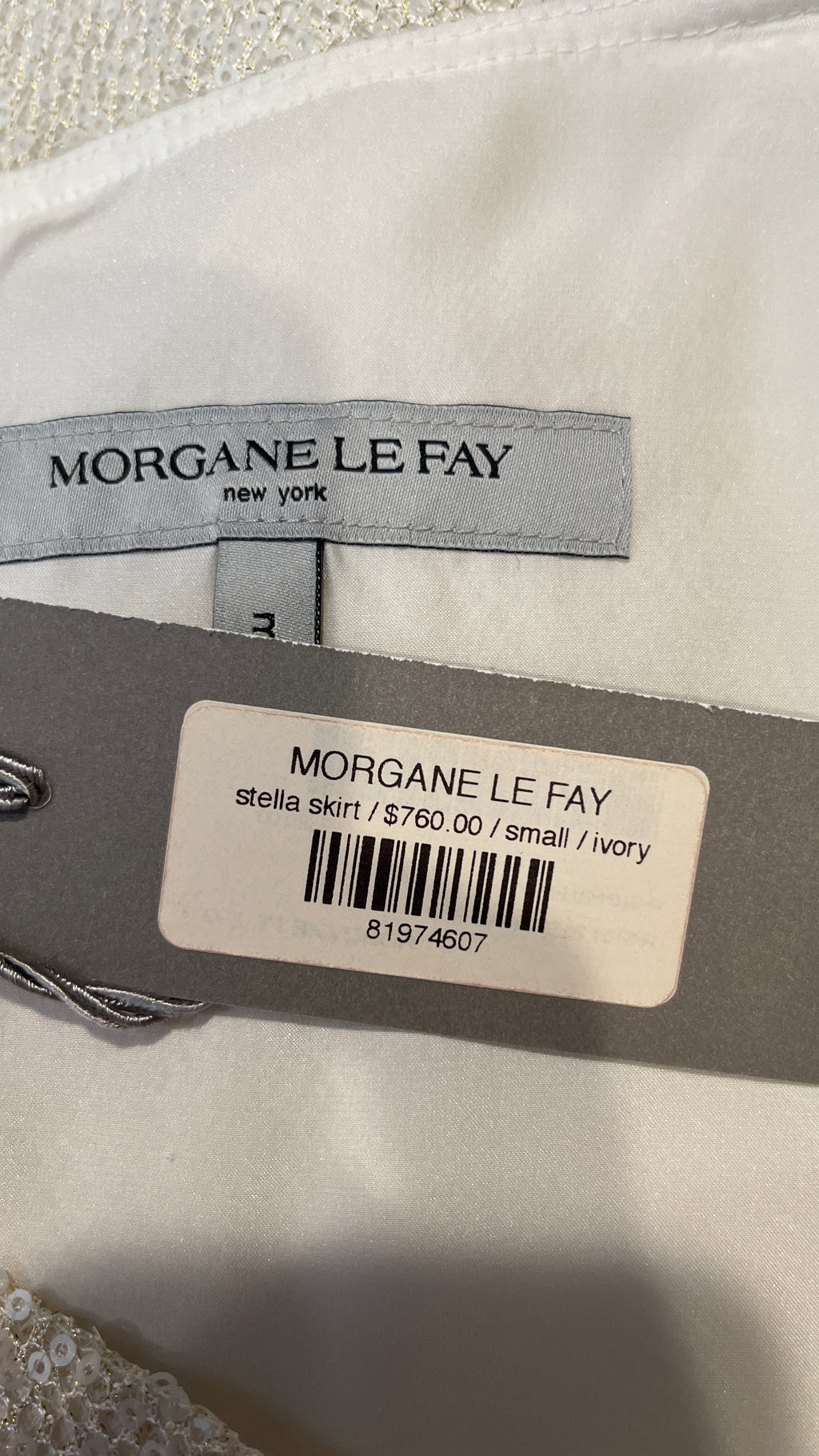 Morgane Le Fay Sequin Bridal Mini Skirt