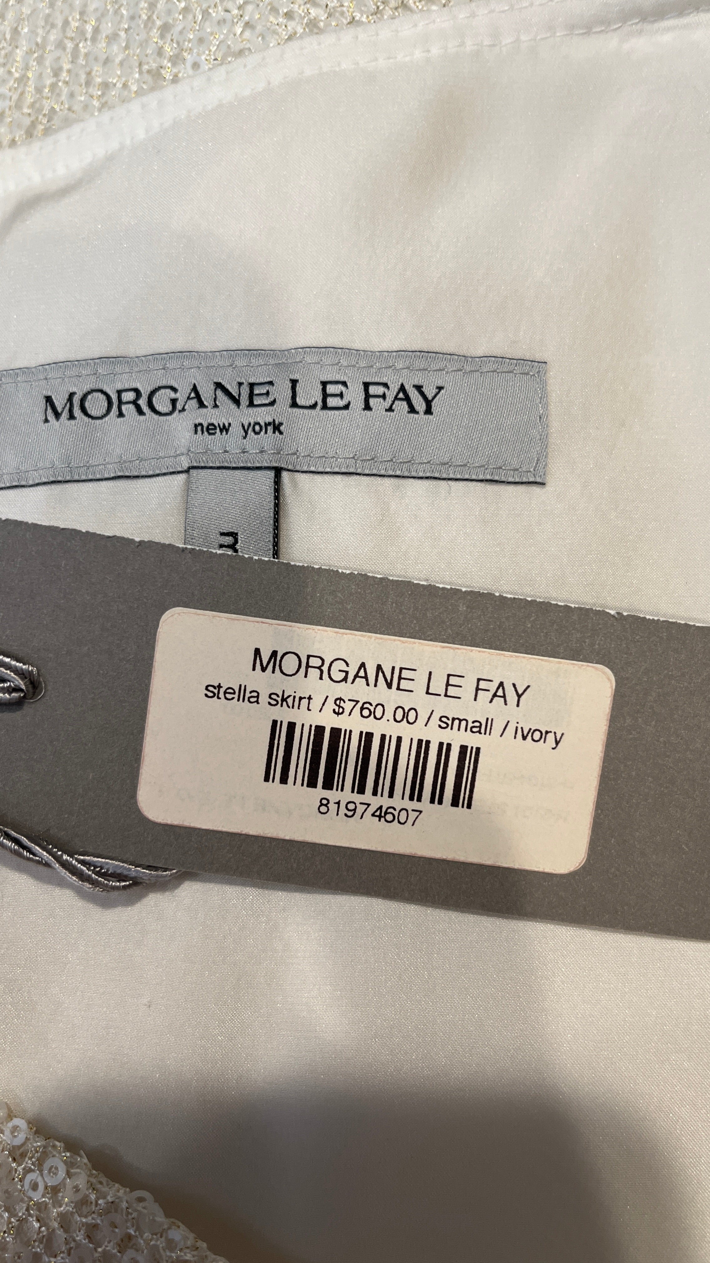Morgane Le Fay Sequin Bridal Mini Skirt