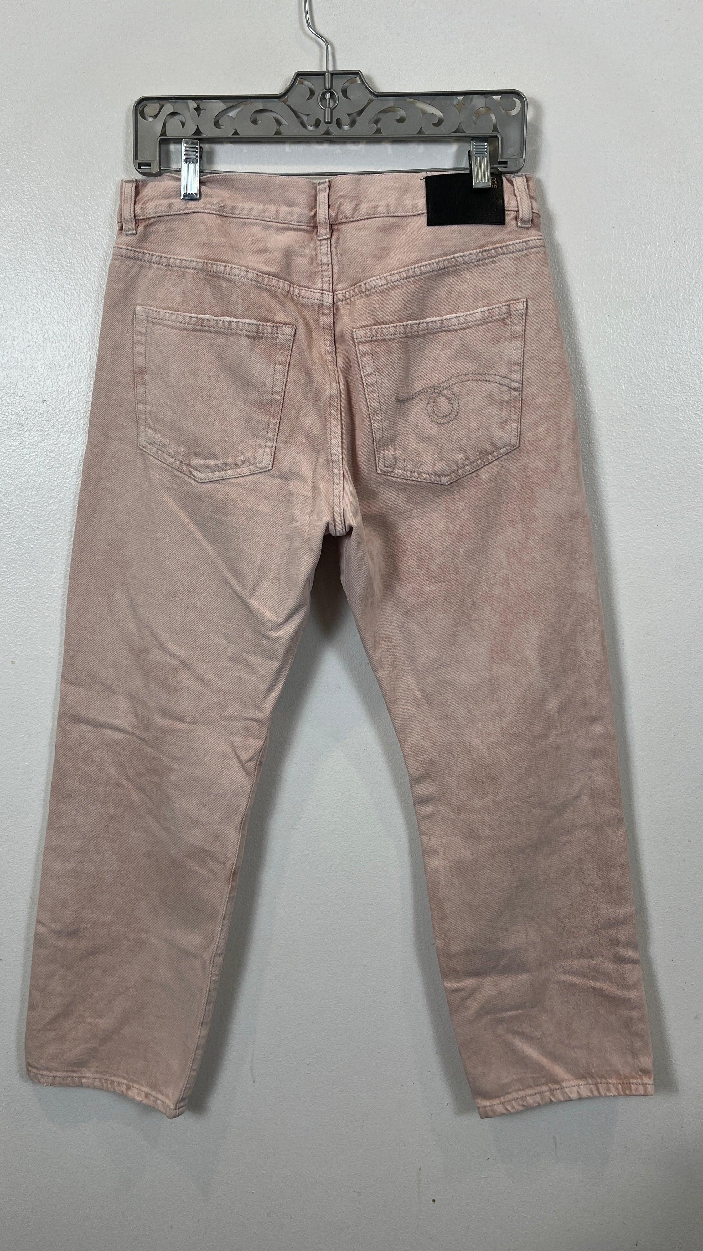 R13 Cropped Peyton Pink Boyfriend Jean