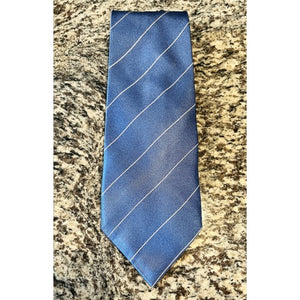 Brioni Blue Striped Silk Tie