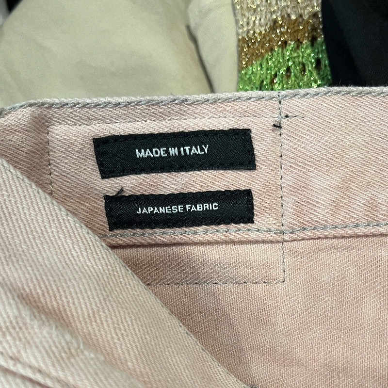 R13 PEYTON DIRTY PINK BOYFRIEND CROPPED JEAN