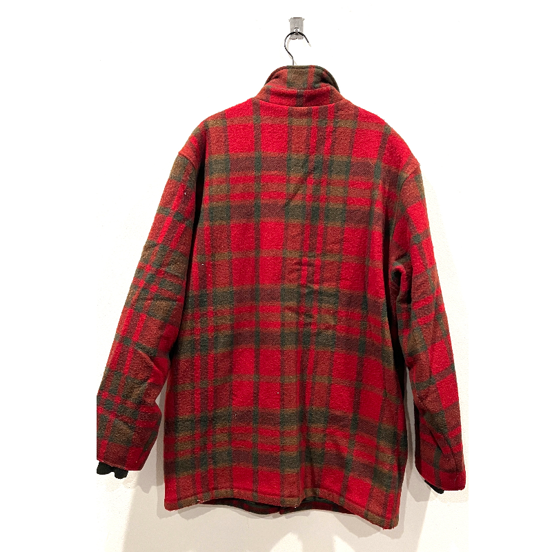 L.L Bean Vintage Red And Green Plaid Coat