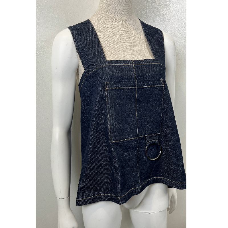 Flora Anamalia Denim Criss Cross Denim Top