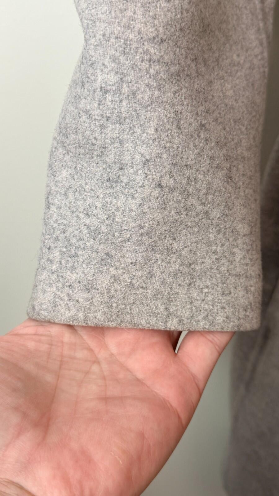 FERAUD CASHMERE BLEND TRENCH HEATHER GRAY COAT 10
