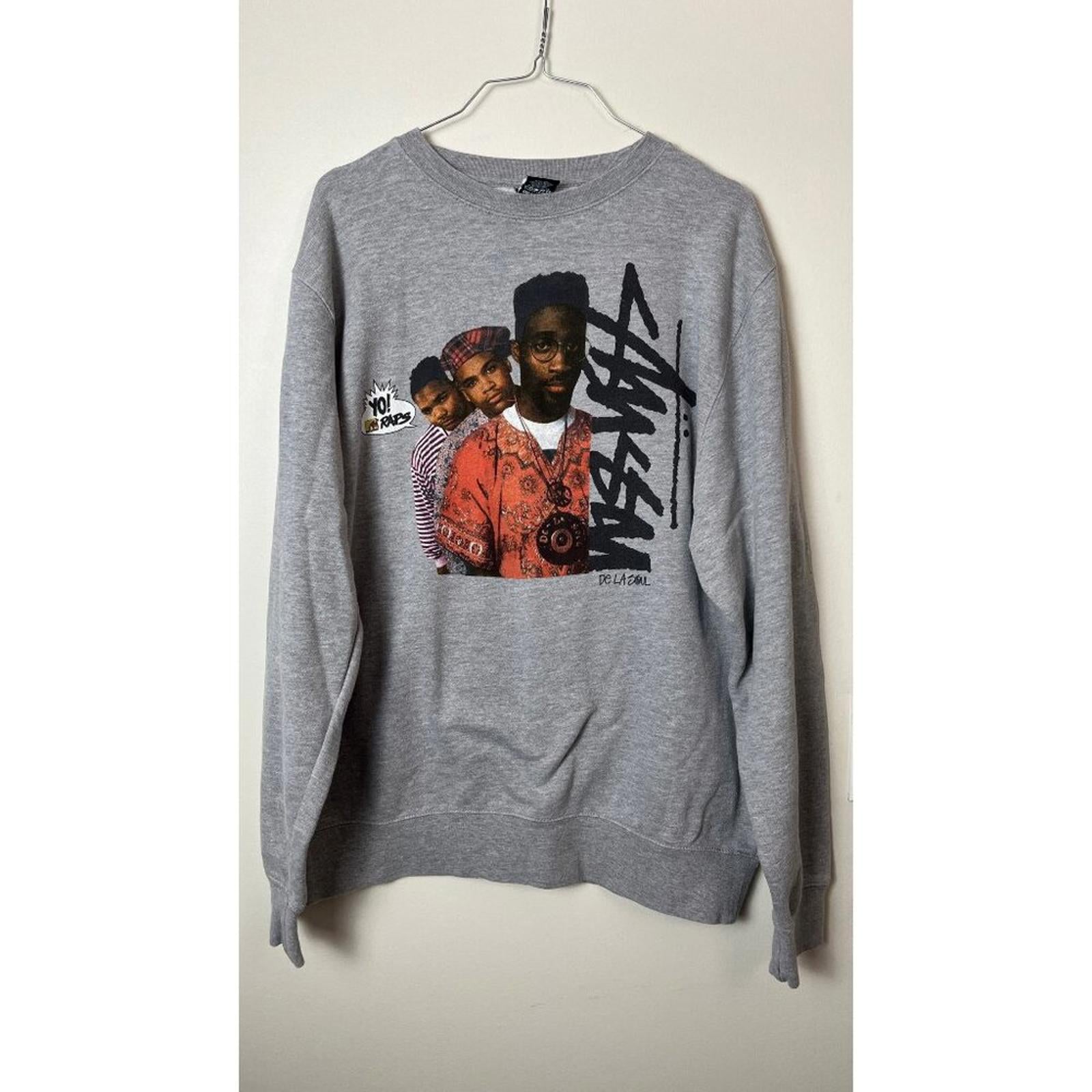 STUSSY X  DE LA SOL Yo Mtv Raps Crewneck