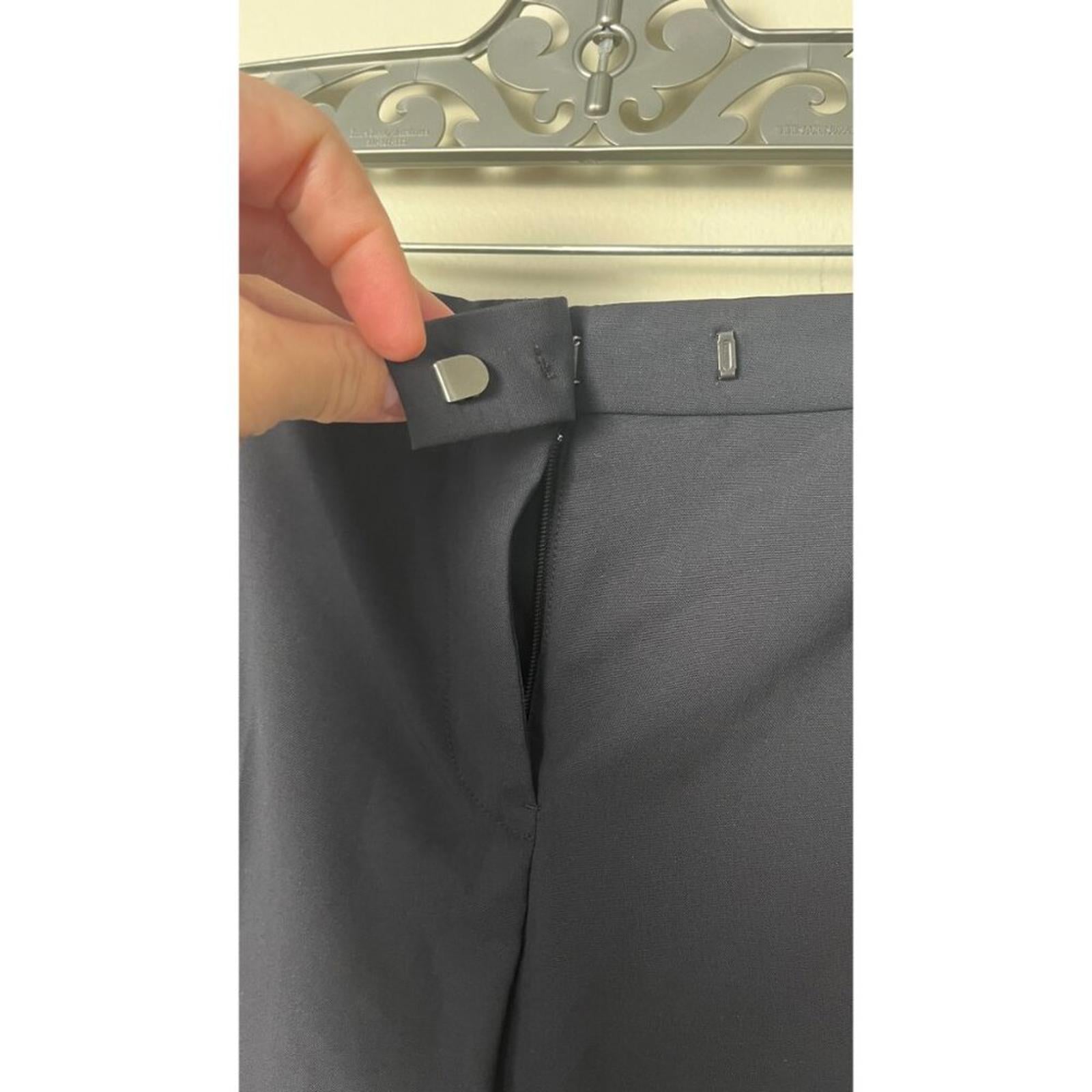 JIL SANDER BLACK TAILORED TAPERED DRESS PANTS  6