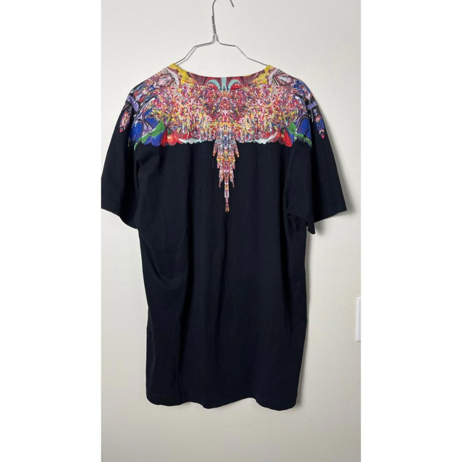 MARCELO BURLON WINGS BLACK T-SHIRT L
