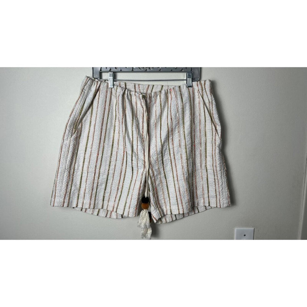 JOHNNY WAS Textured Drawstring Shorts