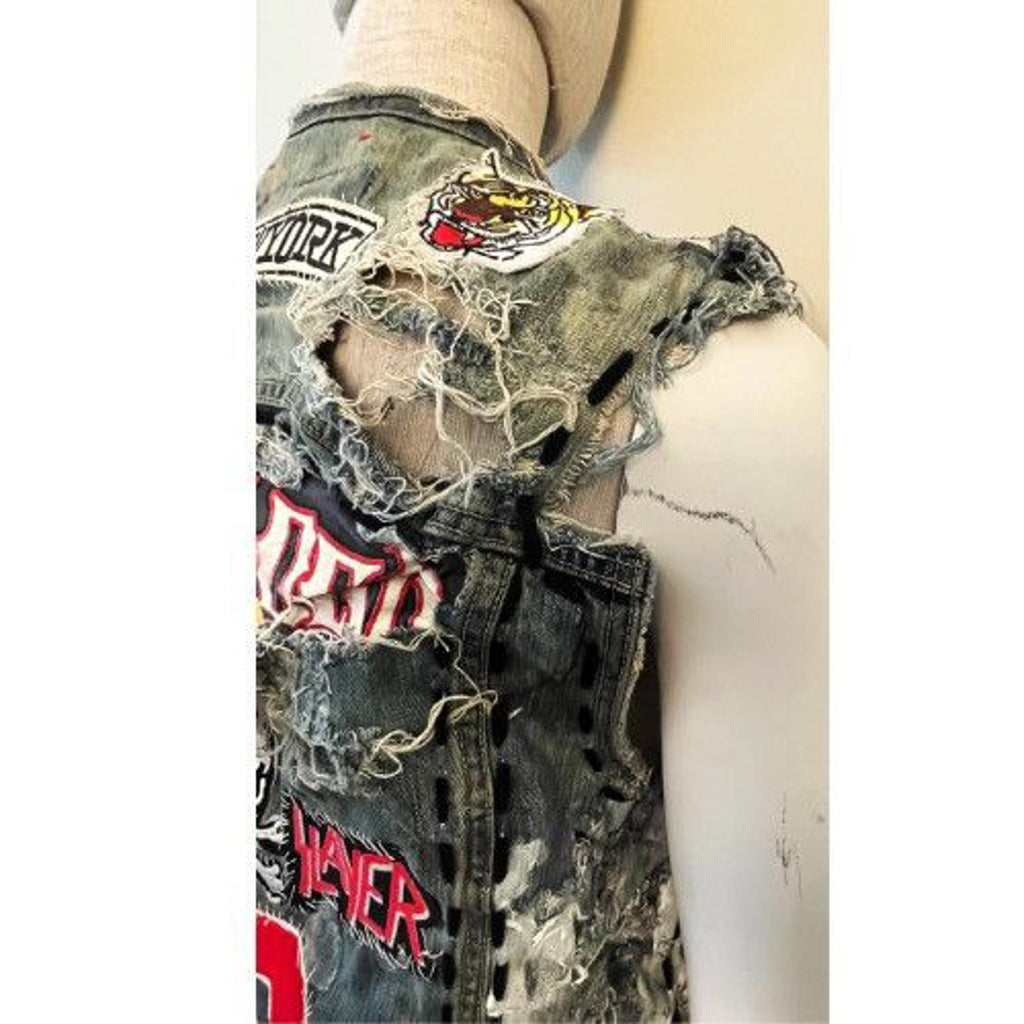 DREAM & DESTROY Destroyed Denim Vest