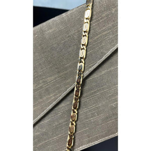 GIORGIO ARMANI OLIVE GOLD CHAIN EVENING ENVELOPE BAG