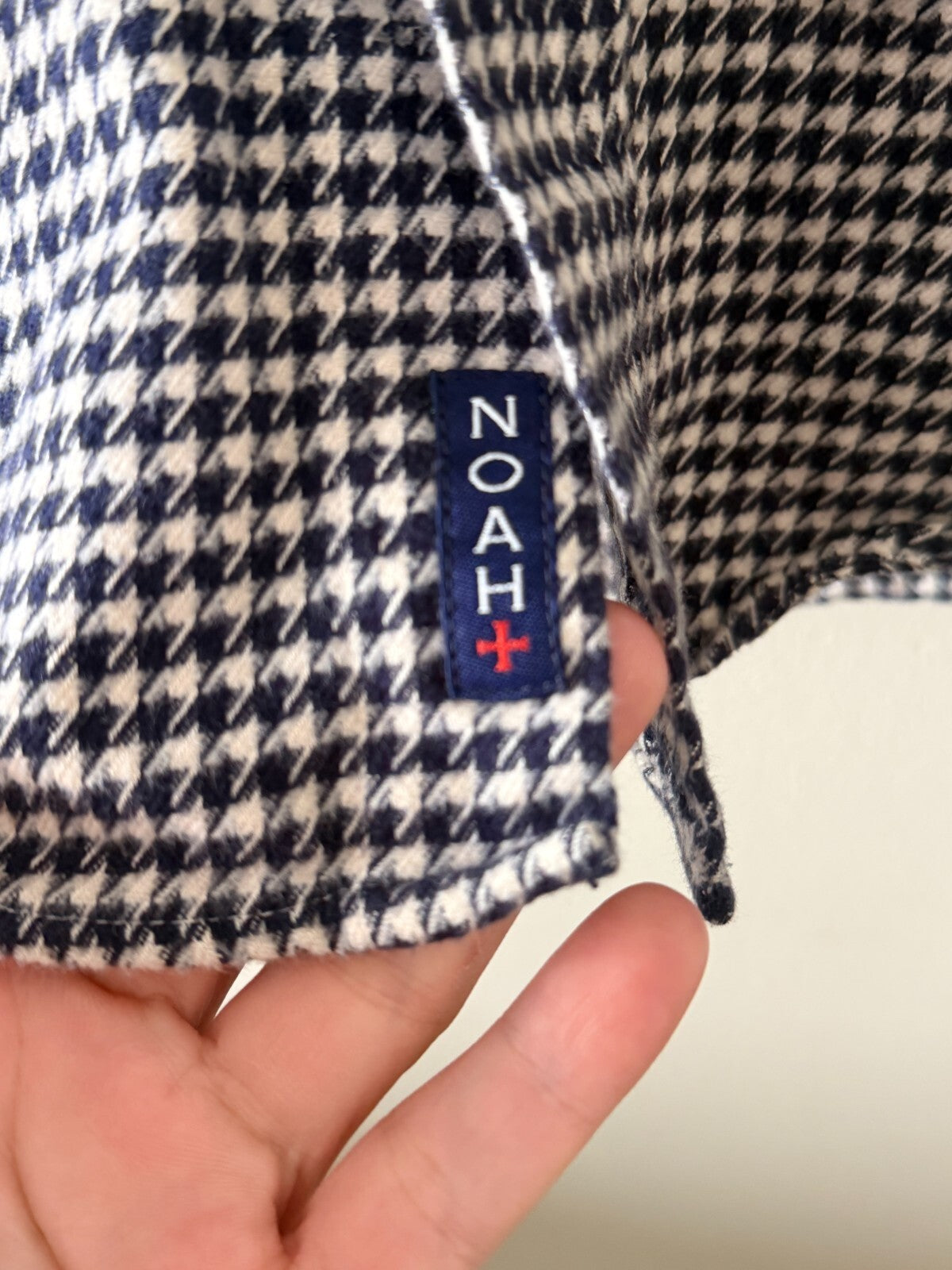 Noah NYC Houndstooth Flannel Button Down Shirt Mens xs